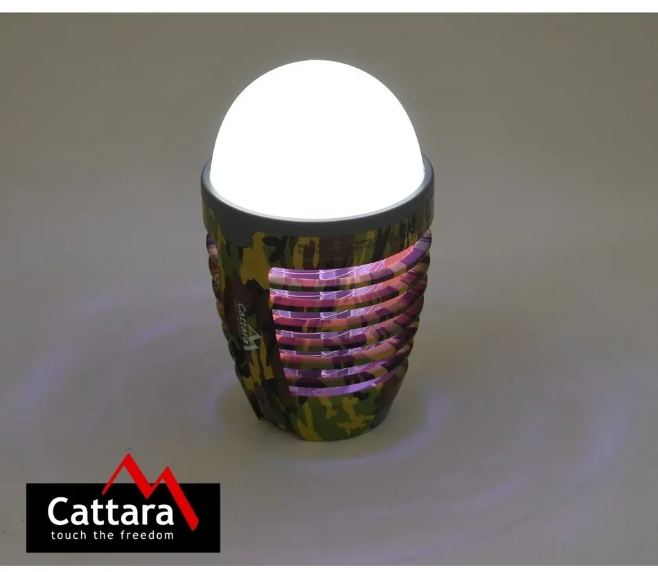 Lampă reîncărcabilă Cattara Pearl army, cu capcanăde insecte, 70 lm