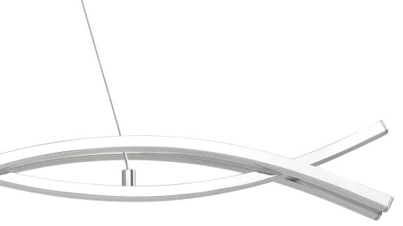 Eglo LASANA 2 96102 - Lustră LED suspendată pe cablu, 2 LED-uri, 35 W, 230 V, 3000 K (lumină caldă), crom lucios