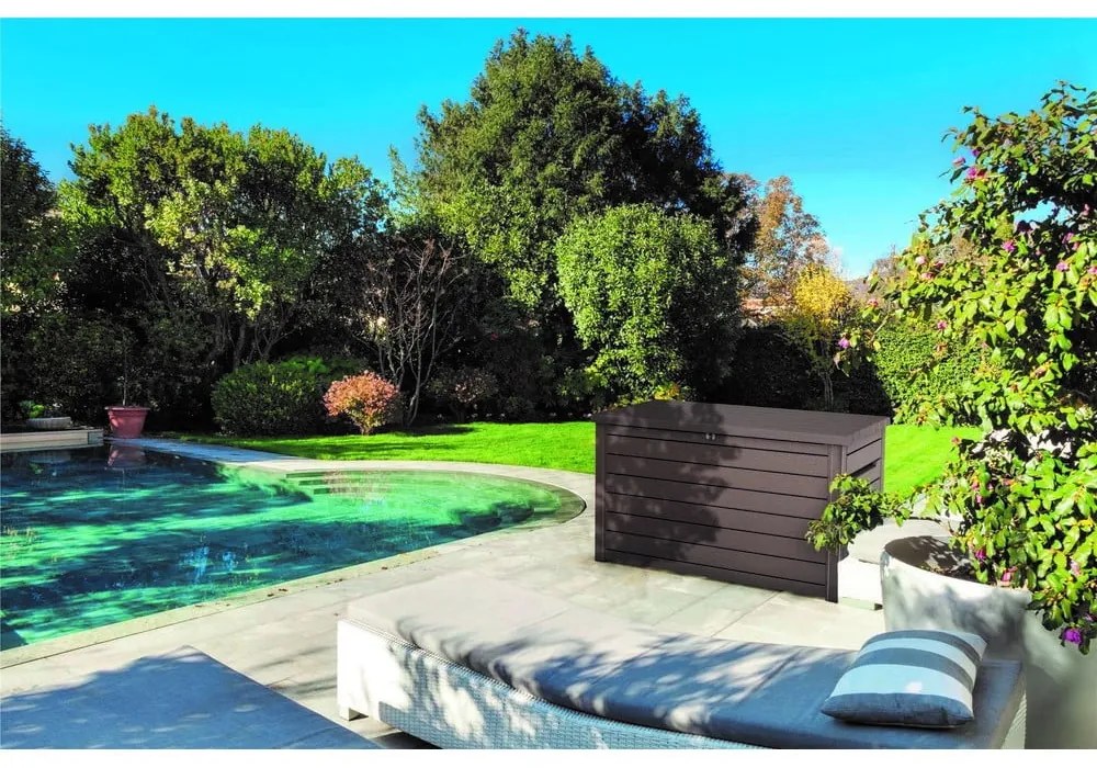 Cutie de depozitare pentru grădină maro din plastic Ontario – Keter