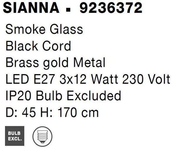 Lustra cu 3 pendule design modern SIANNA