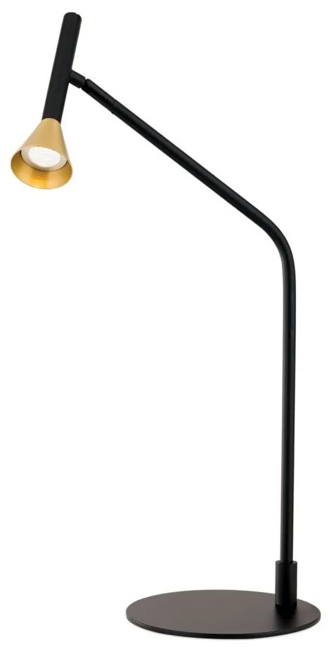 Veioza LED stil scandinav minimalist ODEON negru/alama