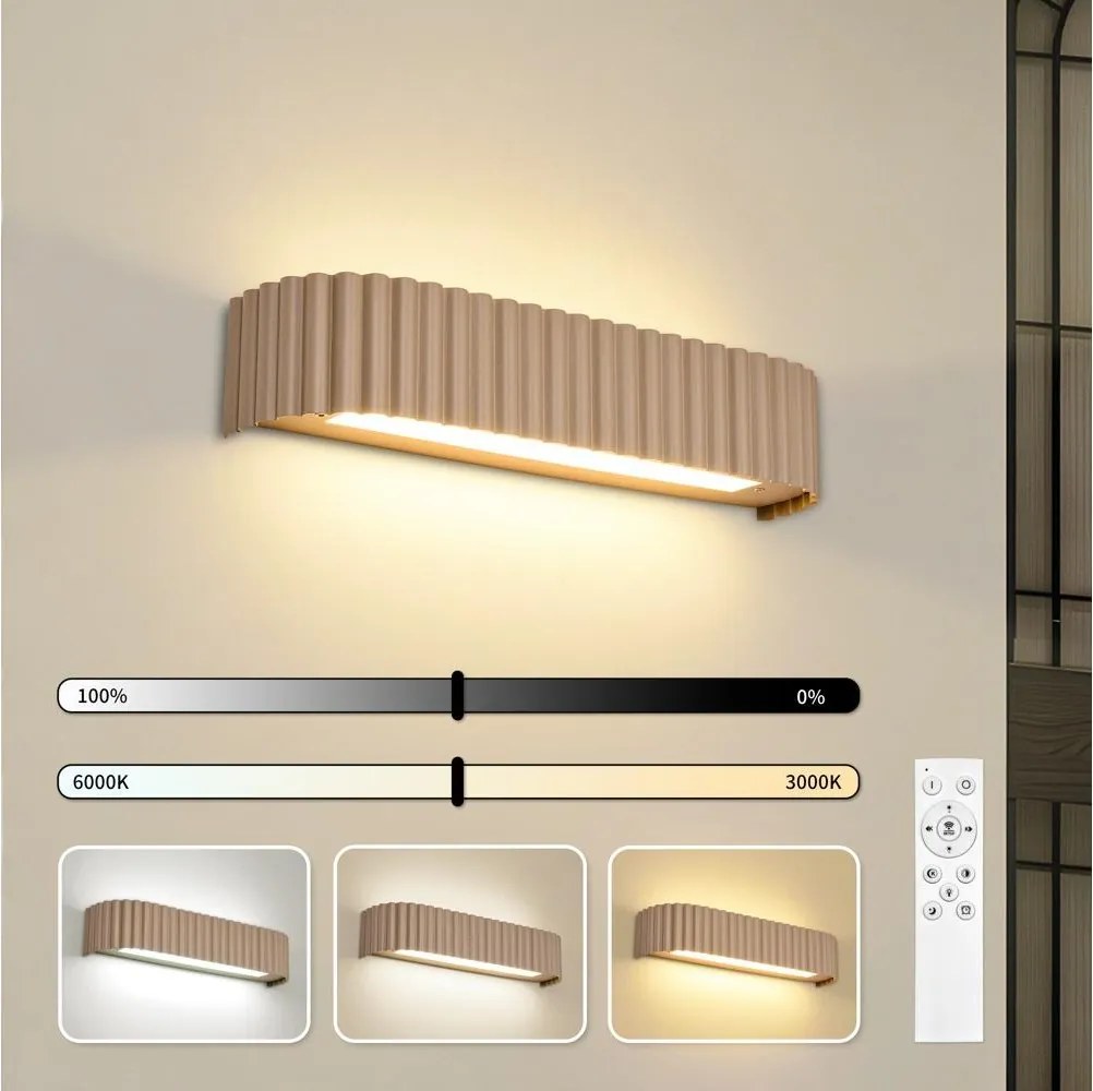 Brilagi - Aplică LED de perete dimabilă FALCON MODERN LED/14W/230V 40 cm bej +cu telecomandă