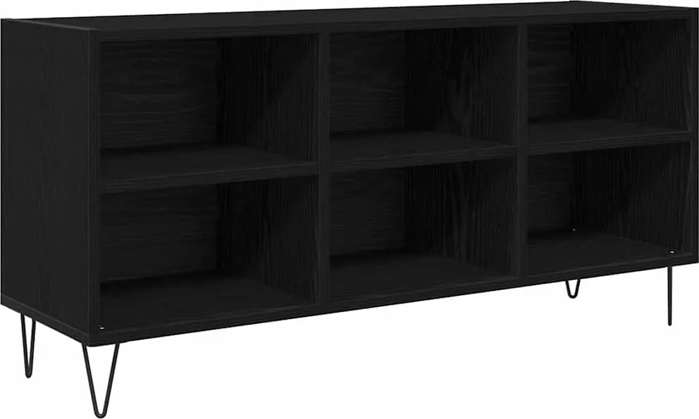 vidaXL Cabinet TV Stejar Negru 103,5 x 30 x 50 cm Lemn compozit