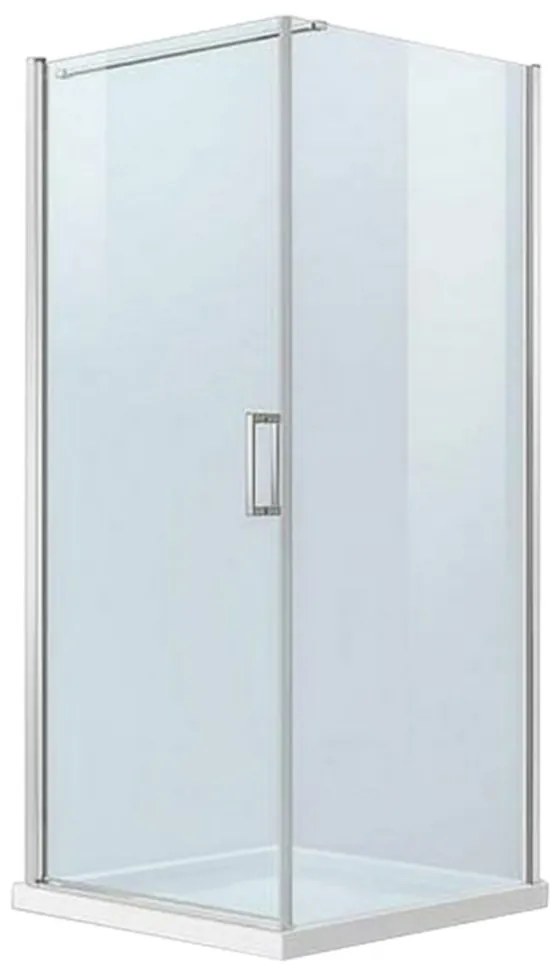 Cabină de duș pătrată simplă cu ușă batantă