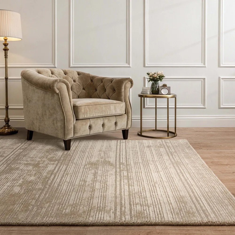 Covor bej țesut manual din amestesc de lână 200x290 cm Henley Sand – Asiatic Carpets