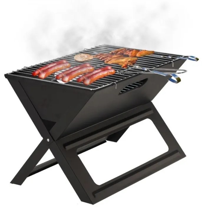 Grătar turistic pliabil mic 44 x 28,5 x 36 cm