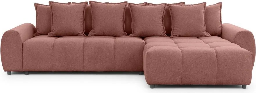 Colțar teracotă (cu colț pe partea dreaptă/cu șezlong) Albane – Ropez