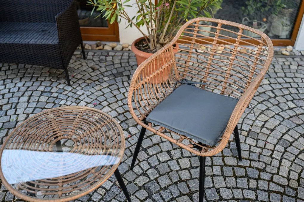 Perna de exterior pentru scaun SEDINO 38x38cm, negru