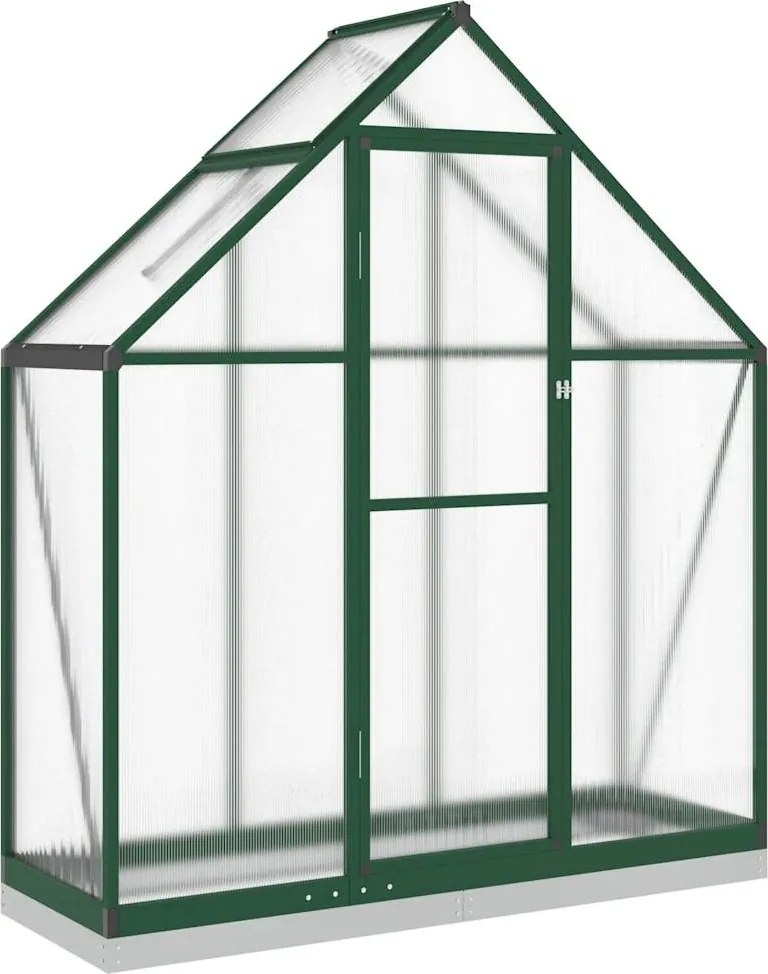 vidaXL Sere cu cadru de bază, verde, 169x58x202 cm, aluminiu