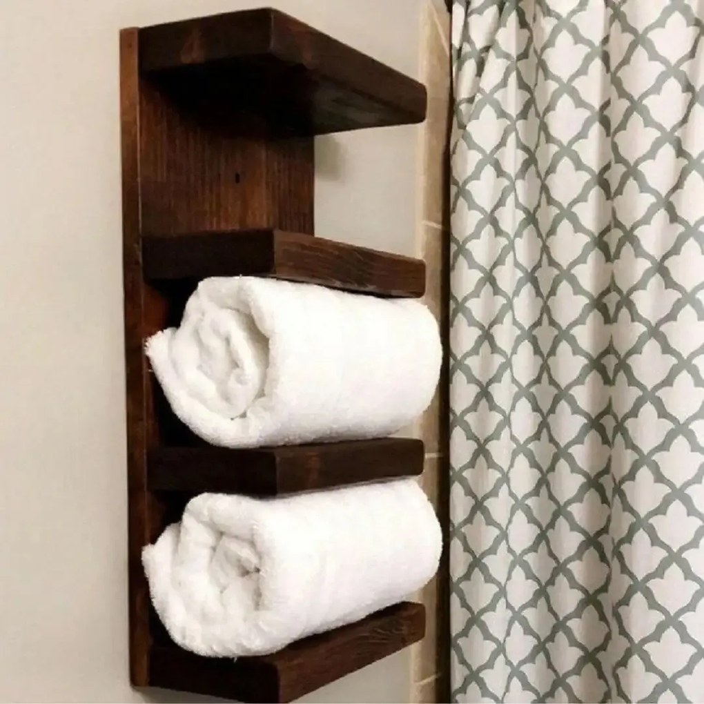 Suport prosop din lemn  seria-620 Homs 65 x 12 x 20 cm,  rustic,30099