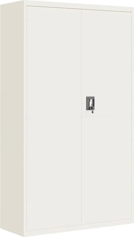 vidaXL Fișet, alb, 105x40x180 cm, oțel