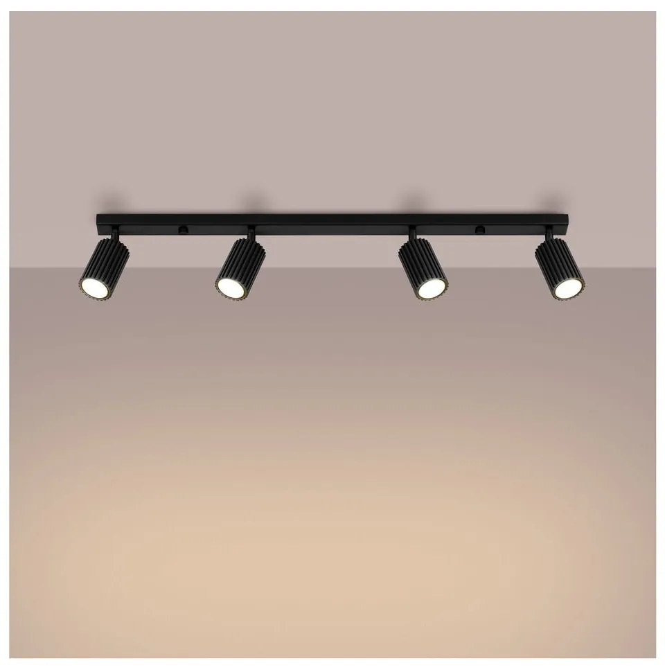 Spot negru 6,5x81 cm Gleam – Sollux