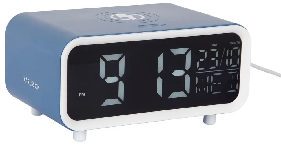 Ceas deșteptător digital cu încărcător wireless Chunky LED – Karlsson