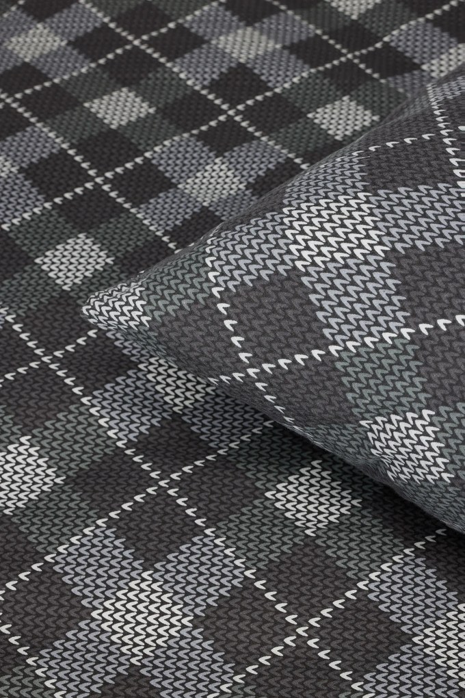 Lenjerie de pat de lux din flanelă Ask negru 220x200 cm