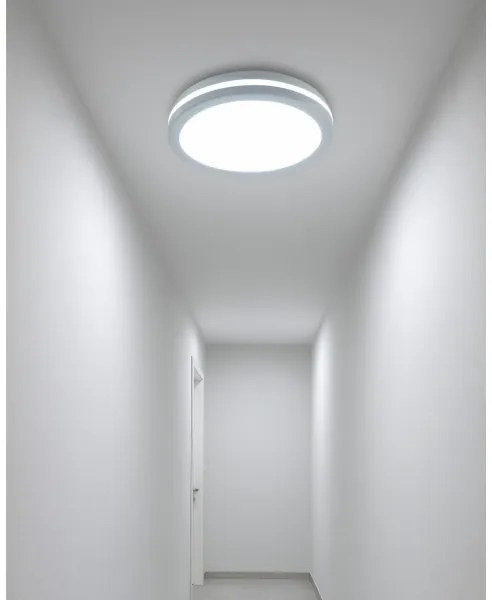 Plafonieră LED cu senzor de mișcare, 20W, 230V, 3000/4000/6500K, IP54, alb