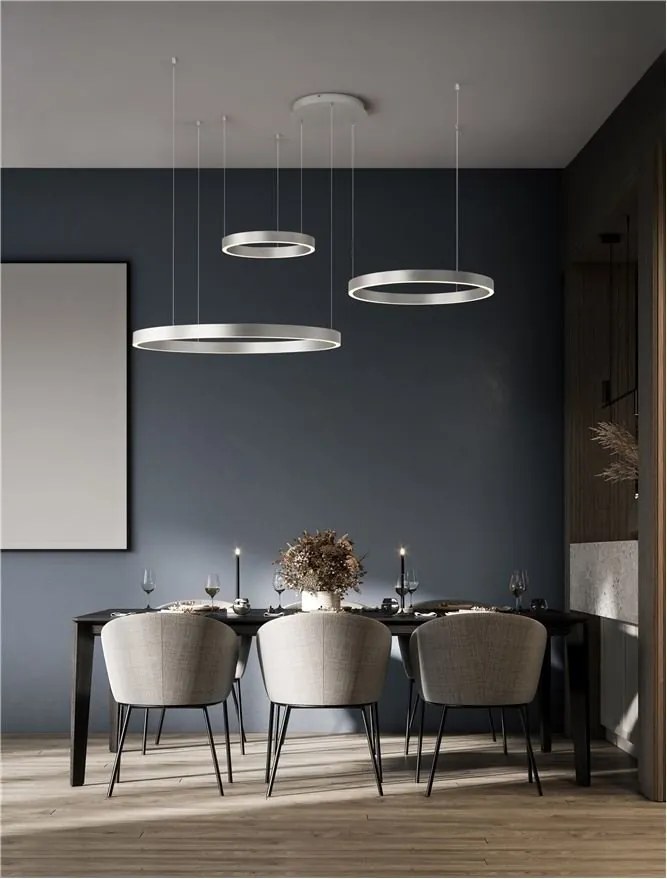 Lustra LED circulara cu 3 inele 80/60/40cm ELOWEN