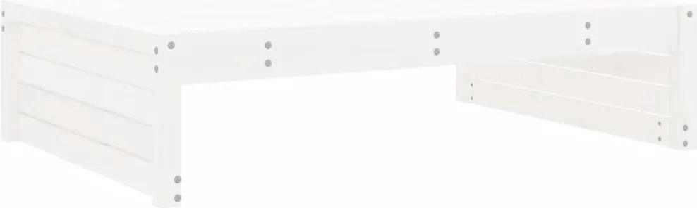 vidaXL Taburet de grădină, 120x80 cm, alb, lemn masiv de pin