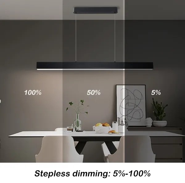 Brilagi - Lustr LED SLEEKLINE SMART 40W 230V Wi-Fi Tuya negru + DO