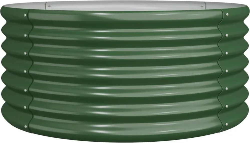 vidaXL Jardinieră grădină verde 80x80x36 cm oțel galvanizat