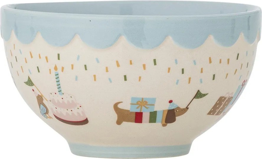 Bol pentru copii albastru deschis/crem din gresie ø 13,5 cm Celebrate – Bloomingville Mini