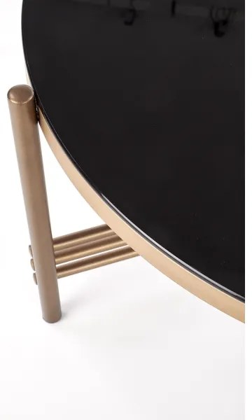 Măsuță de cafea ISMENA 41x80 cm auriu/negru