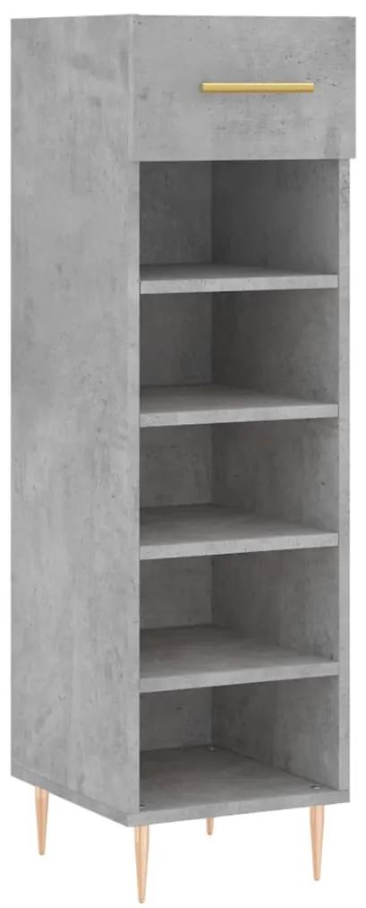 829664 vidaXL Pantofar, gri beton, 30x35x105 cm, lemn compozit