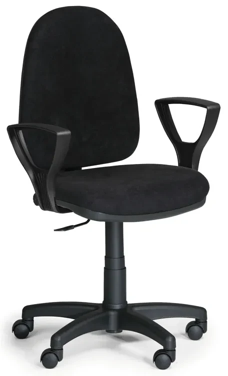 Scaun de lucru Torino cu cotiere, negru