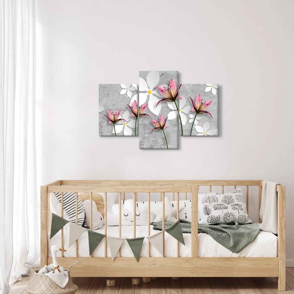 Tablou cu abstracție florală (90x60 cm)