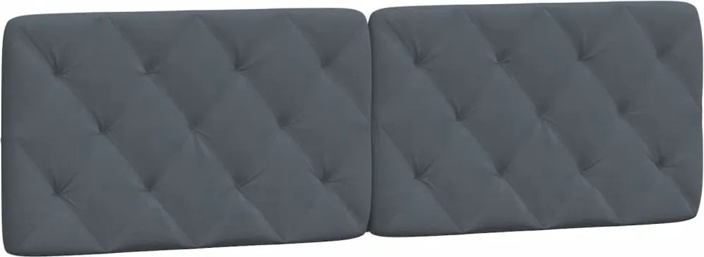 vidaXL Pernă tăblie de pat, gri închis, 152 cm, catifea