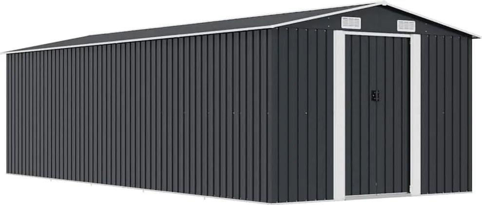 vidaXL Șopron de grădină, 257x580x181 cm, antracit, metal