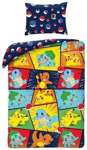 Pokémon husa de pat 140×200cm, 70×90 cm