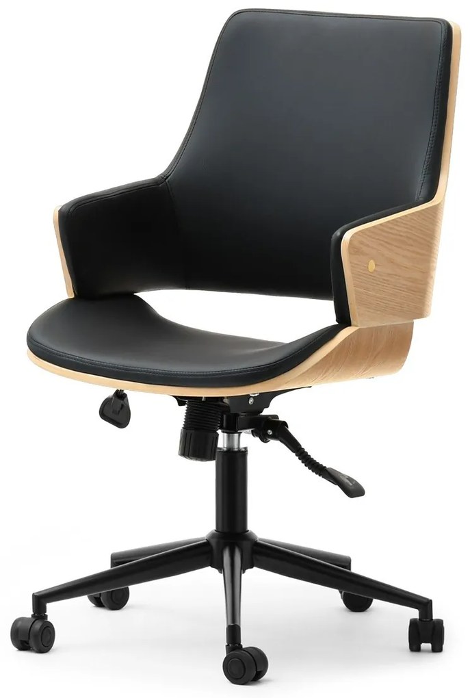 Scaun Oscaro (stejar negru + negru). Promo -6%. 1110528