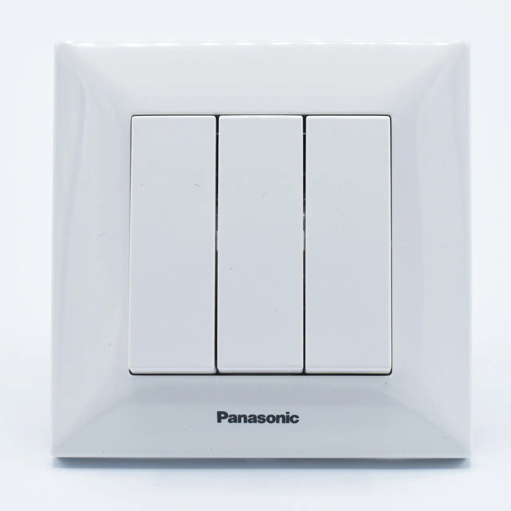Intrerupator triplu Arkedia Panasonic, ST, alb