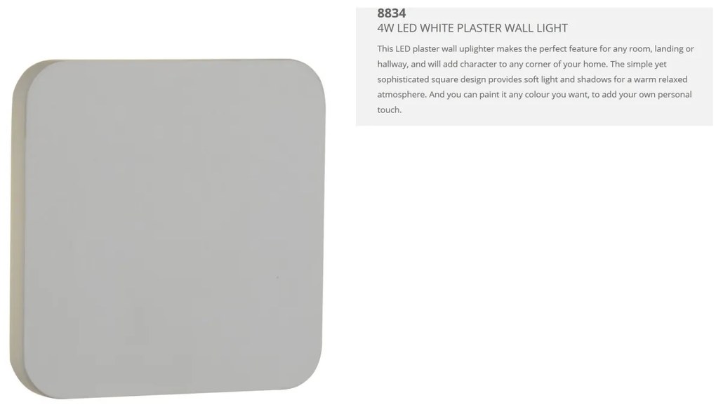 Aplica perete LED moderna iluminat ambiental Gypsum 8834 SRT