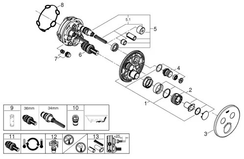 GROHE 29119000 - Termostat GROHTHERM SMARTCONTROL crom lucios
