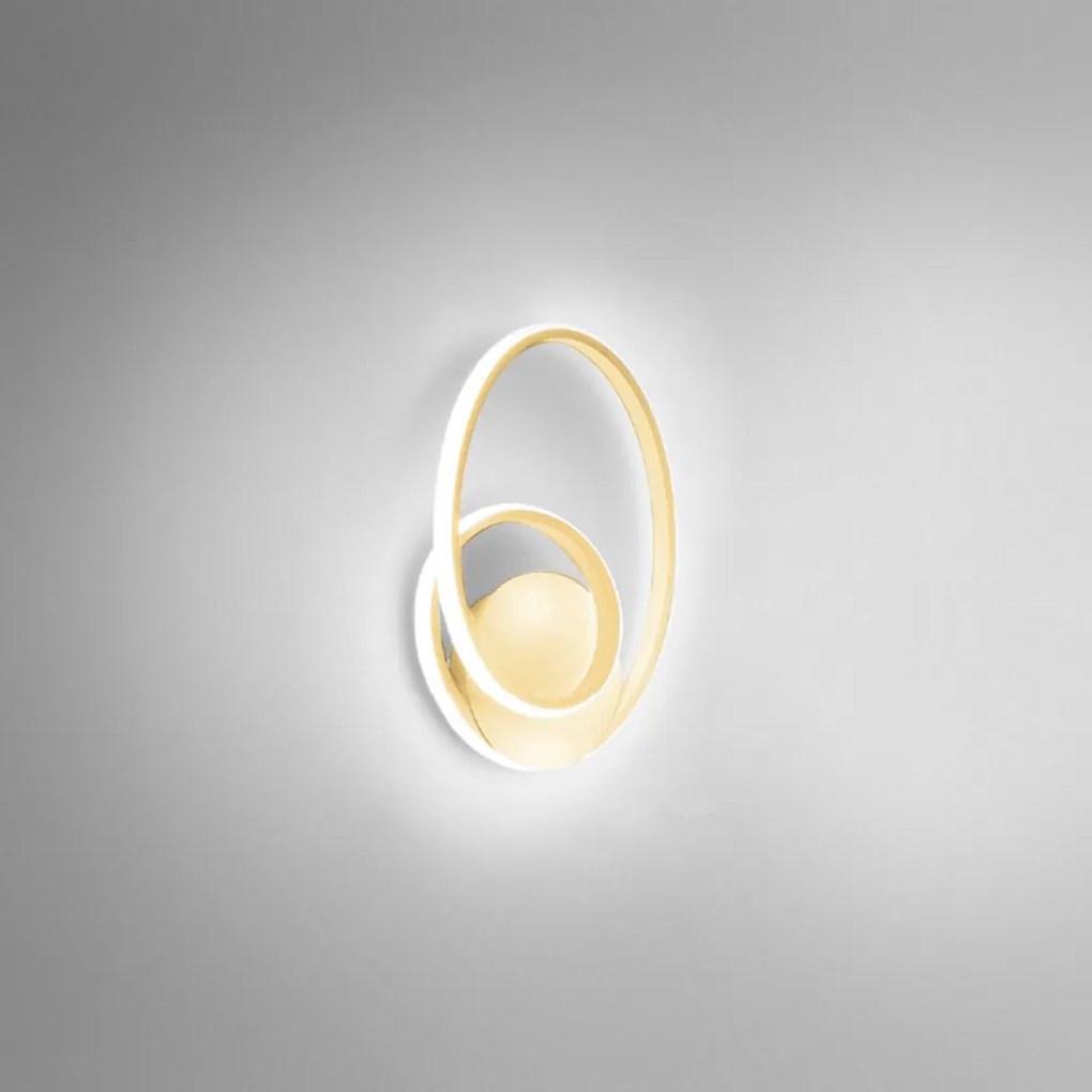 Aplica de perete LED design modern Diva, auriu, alb sau titan