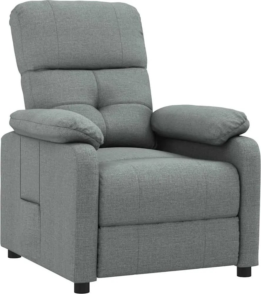 vidaXL Fotoliu rabatabil, gri închis, material textil