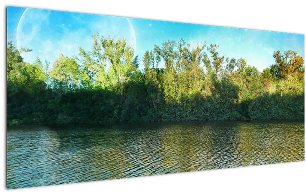 Tablou - lac (120x50 cm), în 40 de alte dimensiuni noi