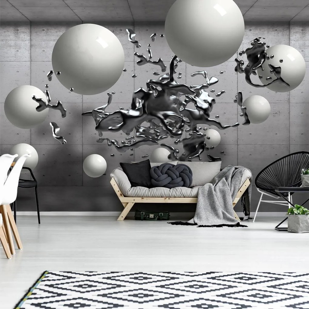 Fototapet - 3D abstacție geometrică (254x184 cm)