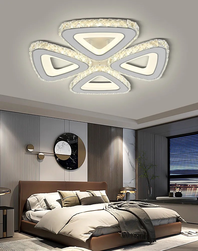 Lustra LED Cu Telecomanda, Elit's Triany Cristal, 110 W