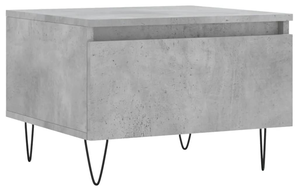 830868 vidaXL Măsuță de cafea, gri beton, 50x46x35 cm, lemn prelucrat