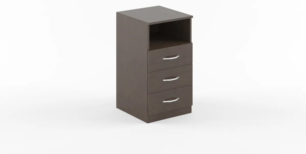 Comoda cu 3 sertare 412 х 450 х 760 mm, Lemn Negru