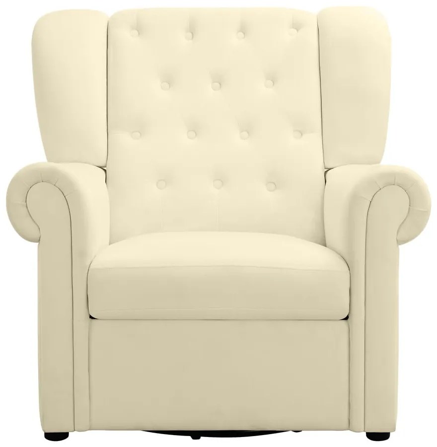 Fotoliu alb balansoar/chesterfield cu tapițerie din catifea Lillyse – Støraa