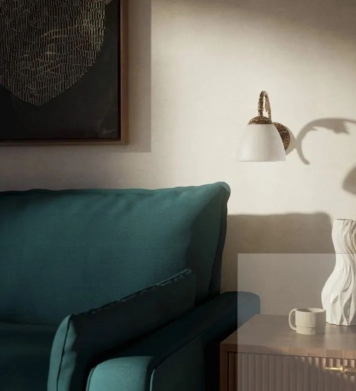 Aplica de perete din alama stil Art Nouveau Beatrice