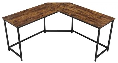 Birou colțar SOLEA maro/negru