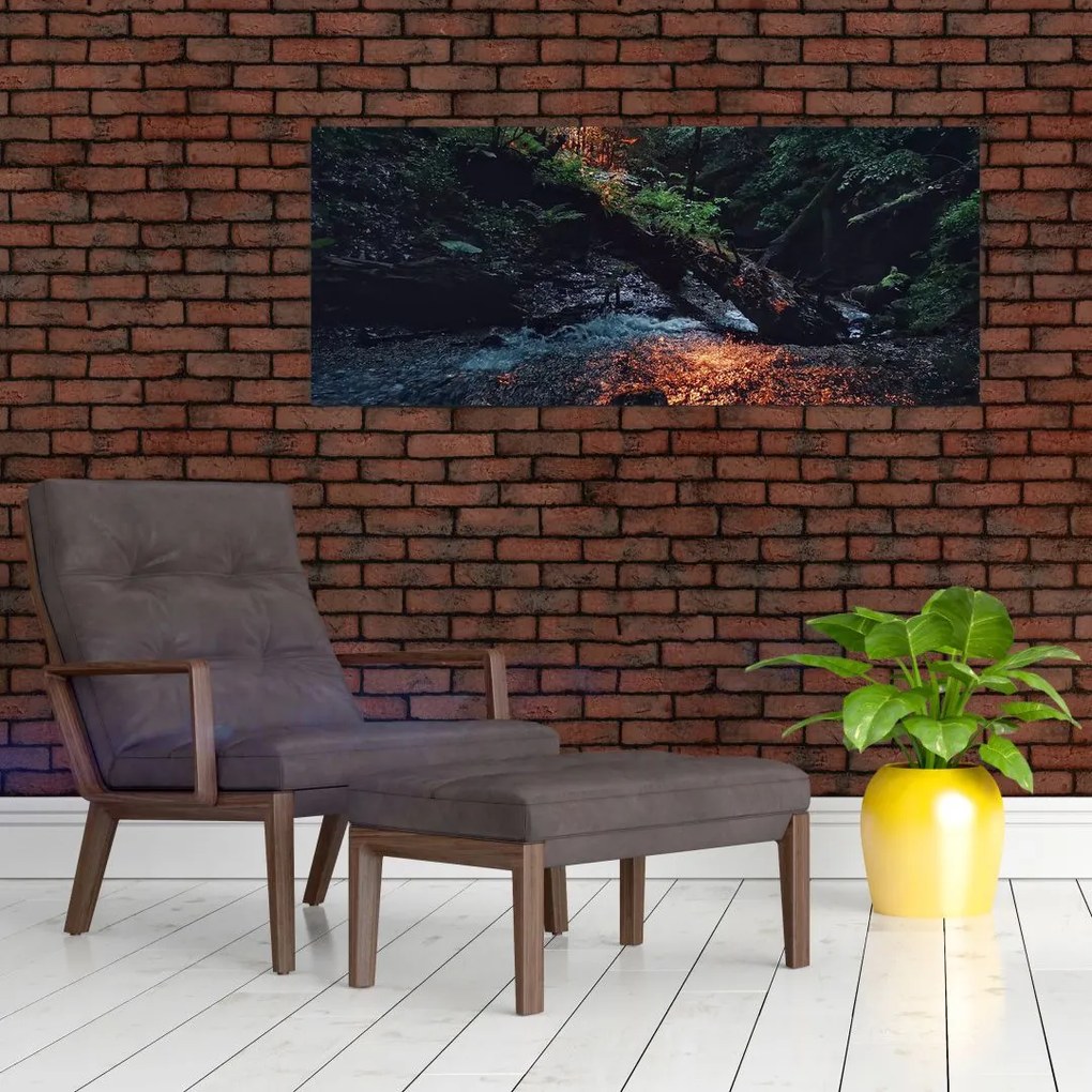 Tablou cu râu montan (120x50 cm)
