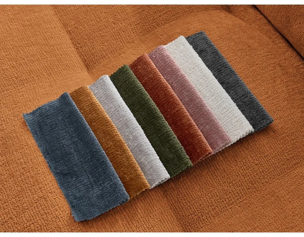 Canapea galben-muștar cu tapițerie din chenille 237 cm Whesley – Bobochic Paris