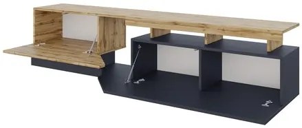 Set mobilier living Bokas II (Alb + Stejar wotan) . 1105945