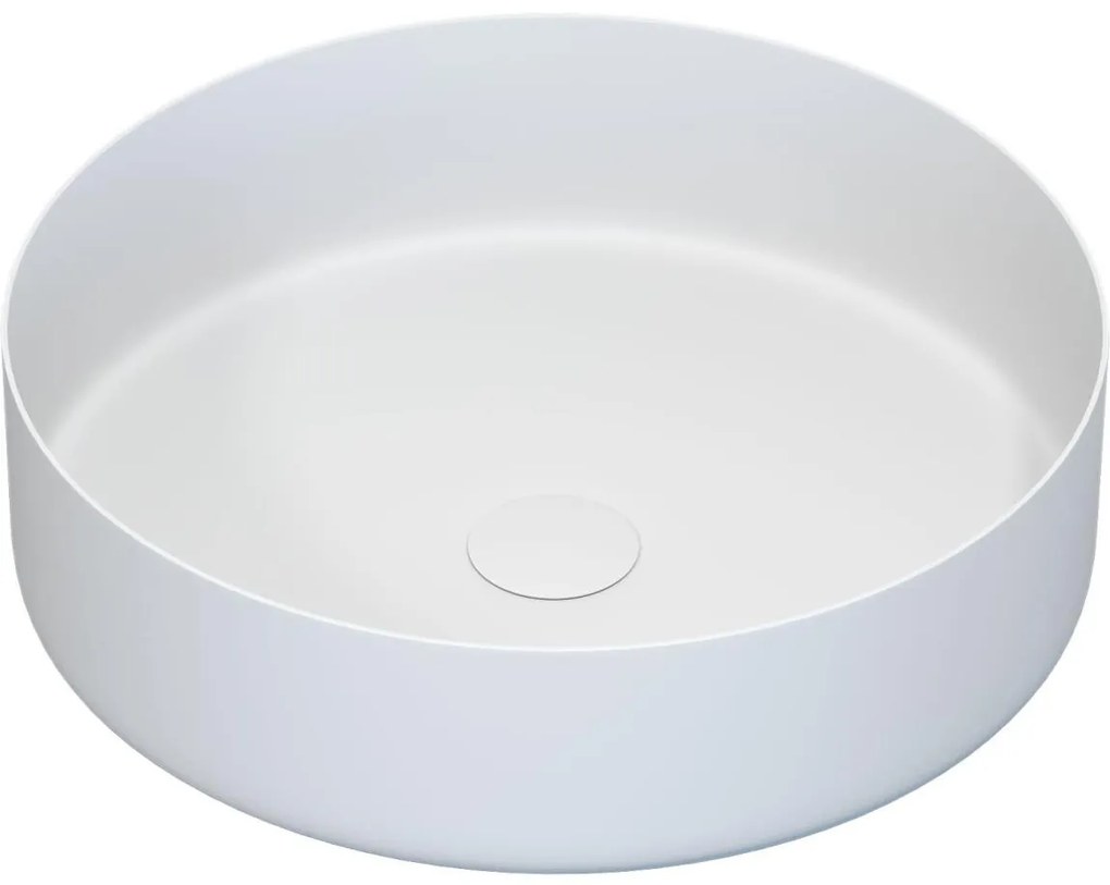 Lavoar pentru blat LJORDAL Ø 40 cm, oțel/alb - BATH DELUXE 06-040-16-01-00