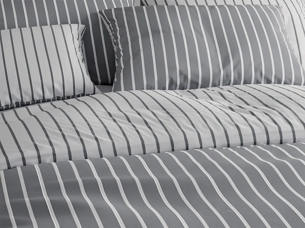 Lenjerie de pat din bumbac Caprivi gri hotelova capsă Dimensiune lenjerie de pat: 70 x 90 cm | 140 x 200 cm
